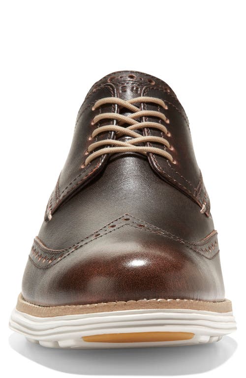 Shop Cole Haan Originalgrand Wingtip Derby In Ch Natural Tan/silver