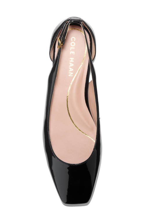 Shop Cole Haan Bria Cutout Flat In Black Patent