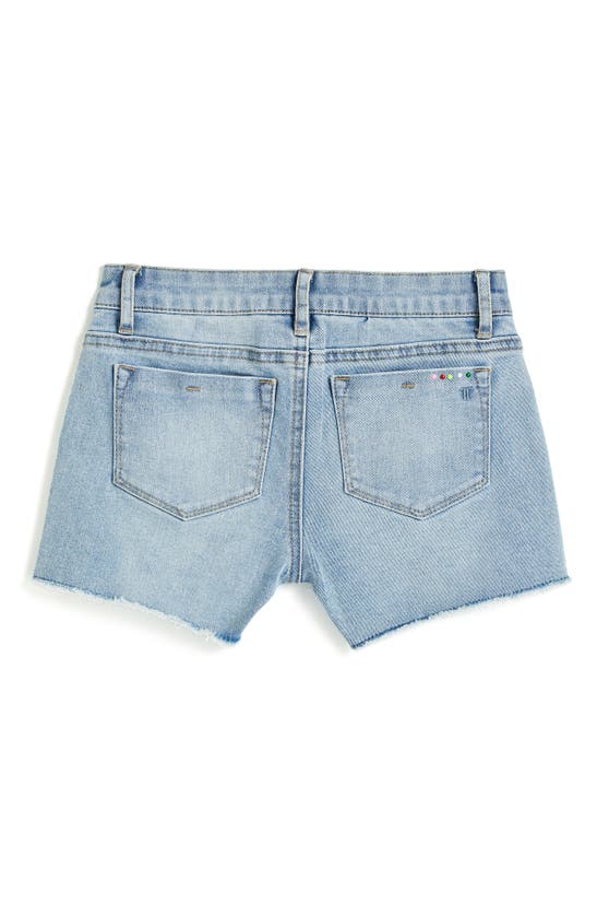 Shop Tractr Kids' Confetti Cutoff Denim Shorts In Indigo