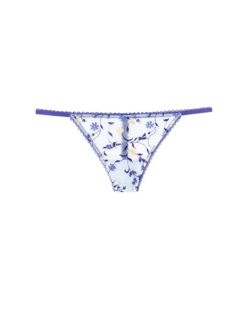 Adore Me Amaris G-string Panties In Floral Blue