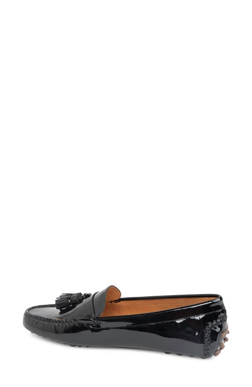 Shop Patricia Green Jordan Moc Toe Tassel Loafer In Black Patent