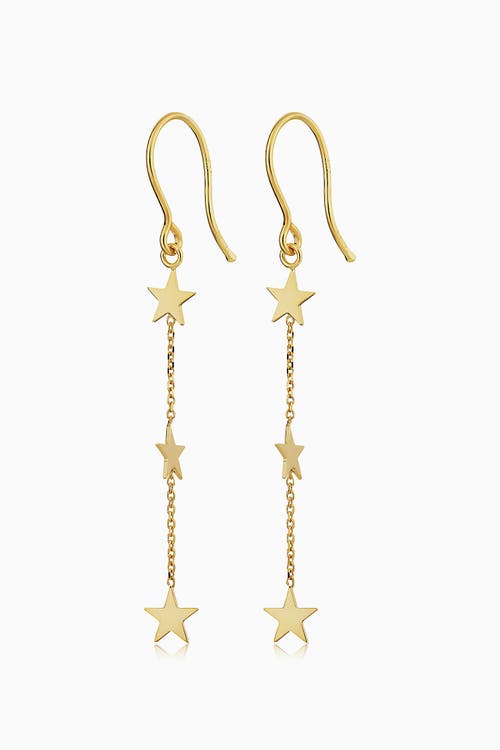 Shop Oradina 14k Yellow Gold Starry Night Strand Earrings