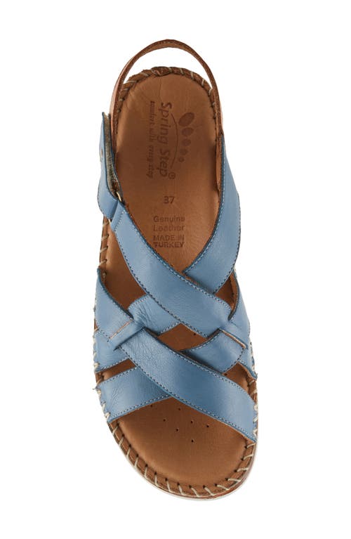 Shop Spring Step Migula Slingback Wedge Sandal In Blue