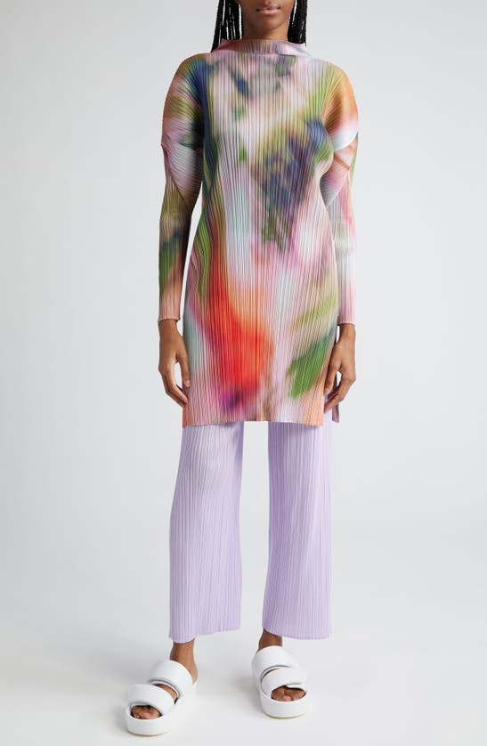 Shop Issey Miyake Monthly Colors April Crop Wide Leg Pants In Purple Onion