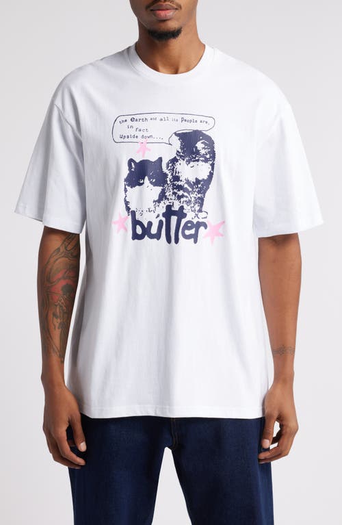 Butter Goods Upside Down Graphic T-Shirt in White 