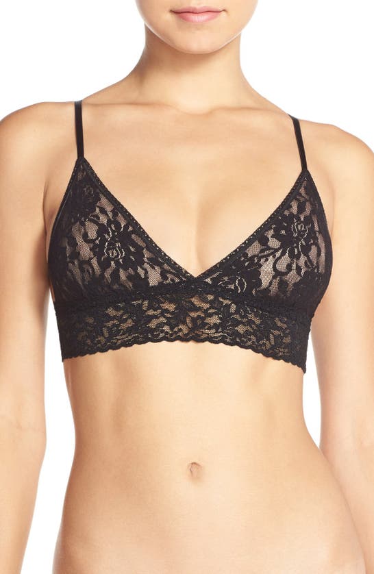 Hanky Panky 'signature Lace' Padded Bralette In Black