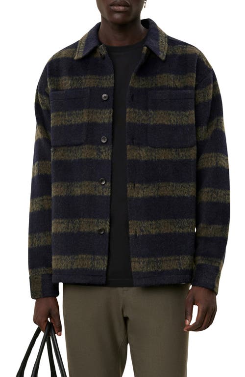 Les Deux Jayce Overshirt In Dark Navy/raven
