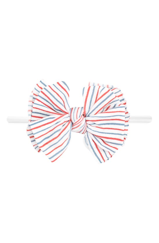 Baby Bling Babies' Fab-bow-lous Print Headband In Americana Stripe