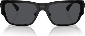Versace 56mm square sales sunglasses