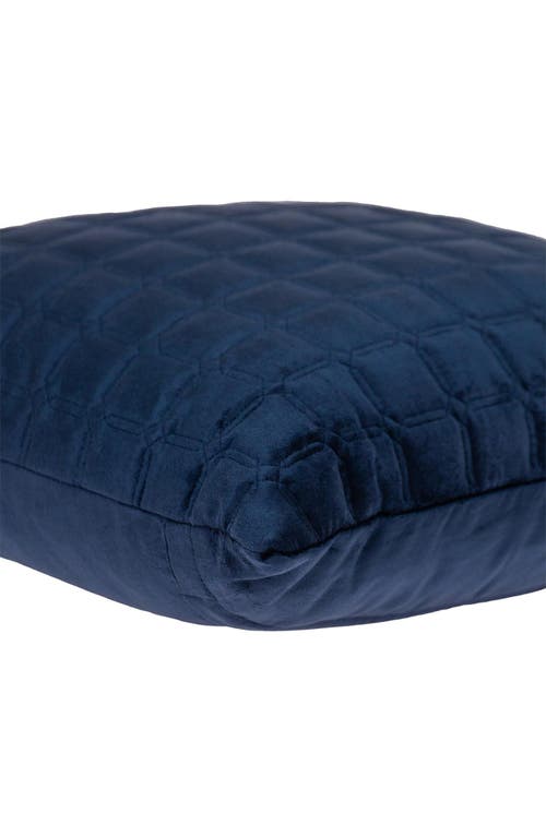 Parkland Collection Marrisa Velvet Throw Pillow In Blue/navy