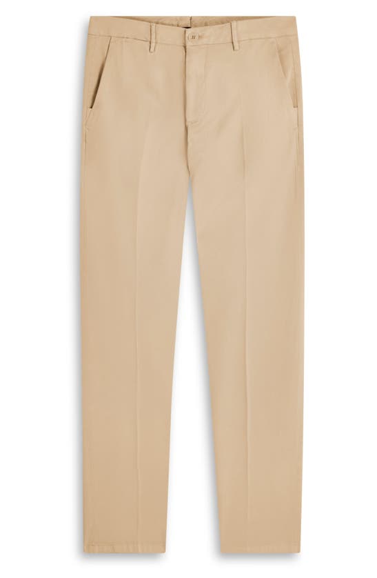 Shop Bugatchi Flat Front Stretch Chinos In Sand