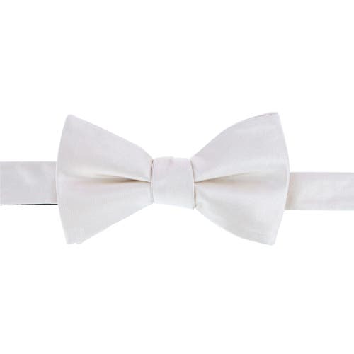 Trafalgar Sutton Solid Color Silk Bowtie And Pocket Square Combo In Ivory