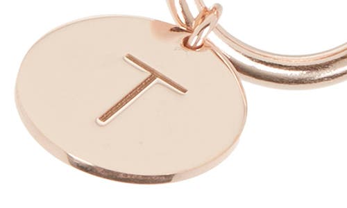 Meshmerise Love Knot Initial Bracelet In Rose-t