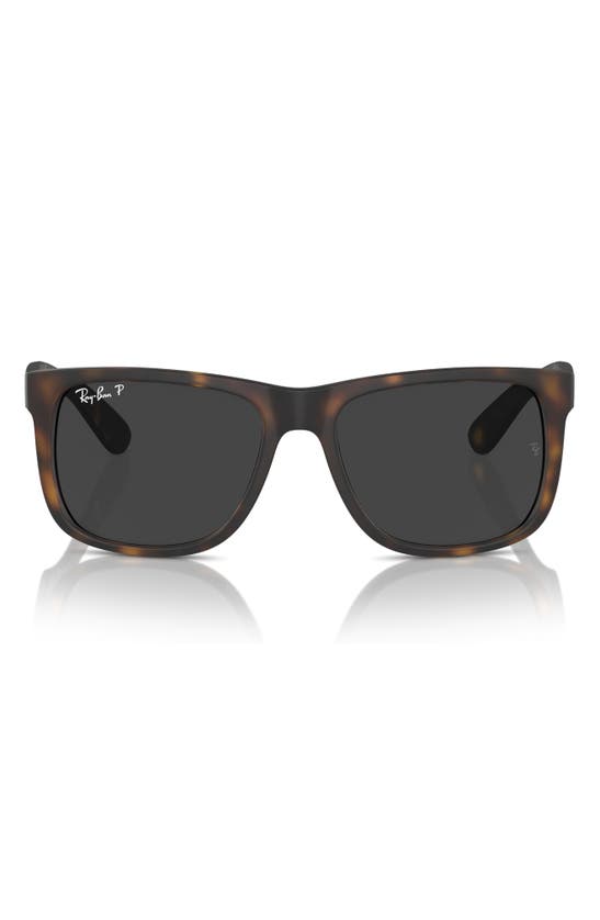 Ray Ban Justin Classic Sunglasses Havana Frame Grey Lenses Polarized 54-16 In Havana