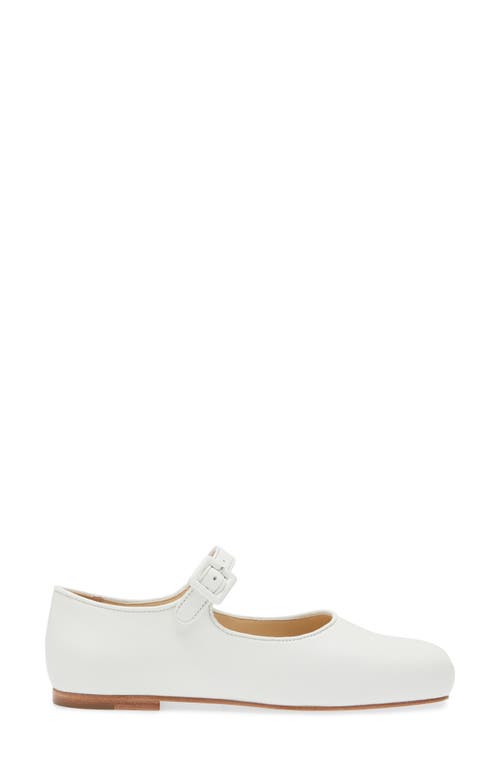 Sandy Liang Pointe Mary Jane Flat In Optic White