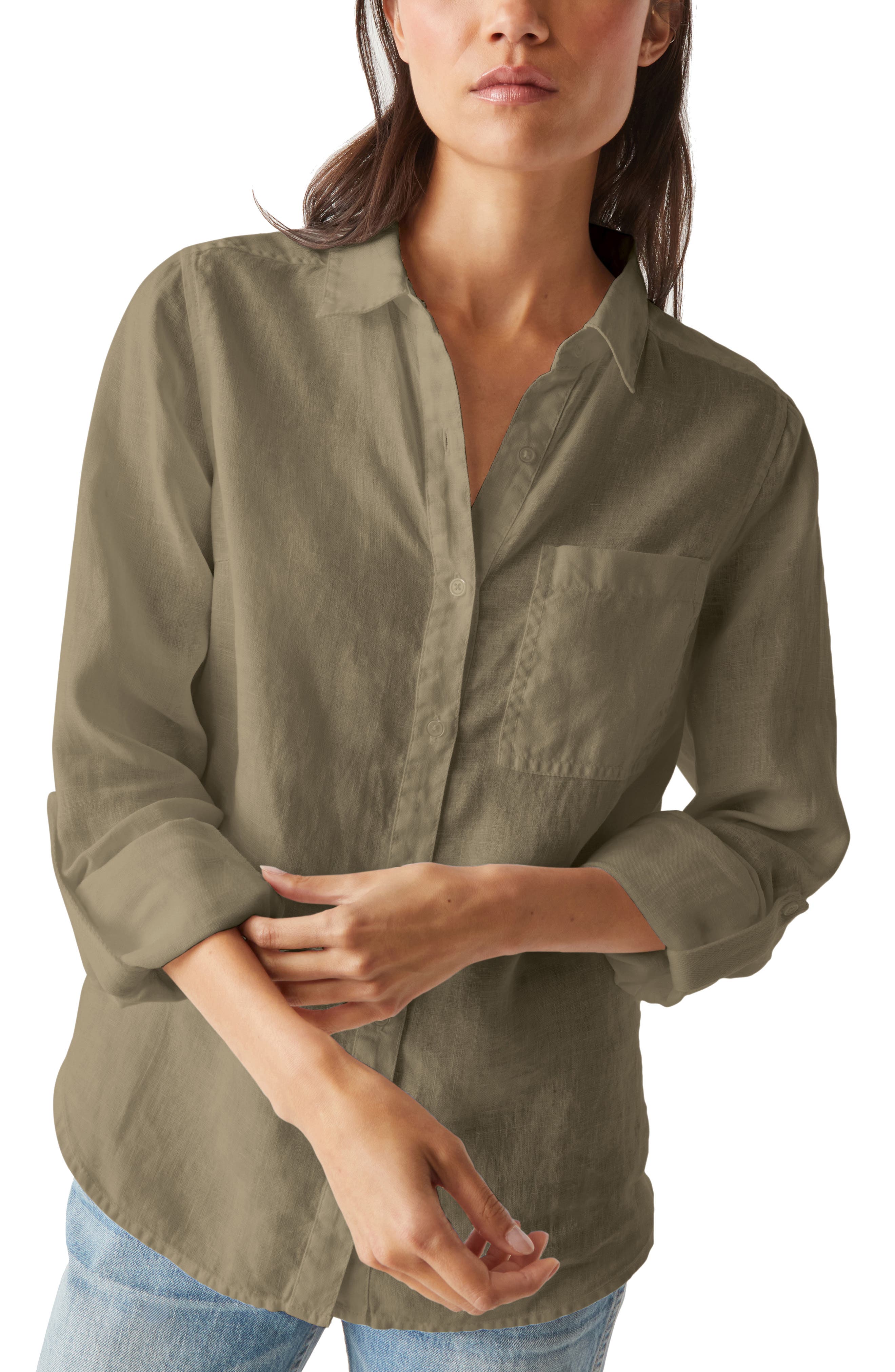 linen shirts female