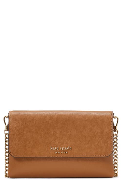 Shop Kate Spade New York Carlyle Leather Wallet On A Chain In Bungalow