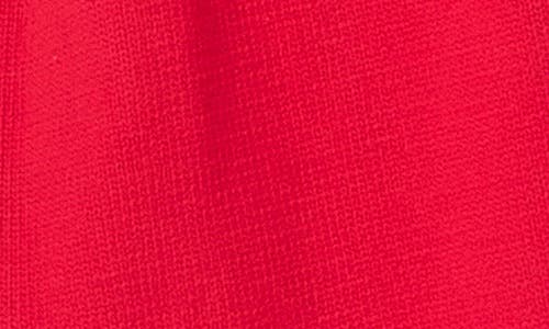 Endless Rose Scarf Detail Crewneck Sweater In Red