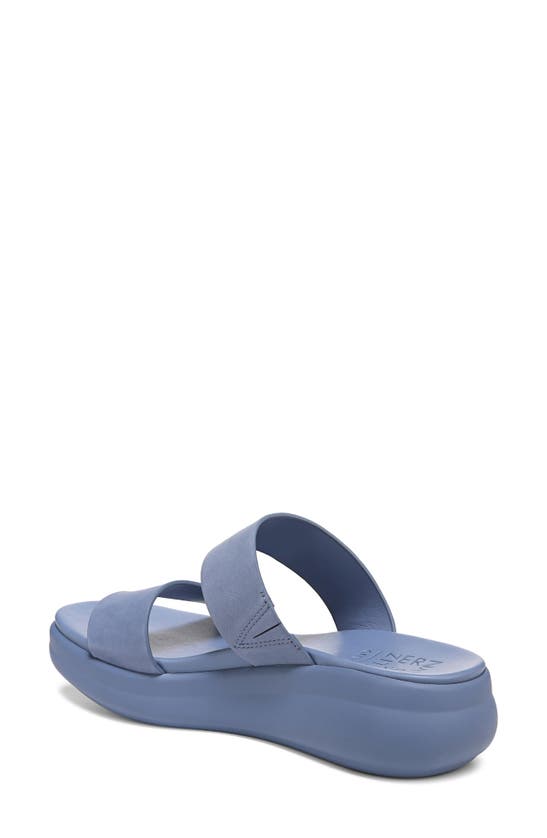 Naturalizer Genn-drift Platform Slide Sandal In Blue Nubuck | ModeSens