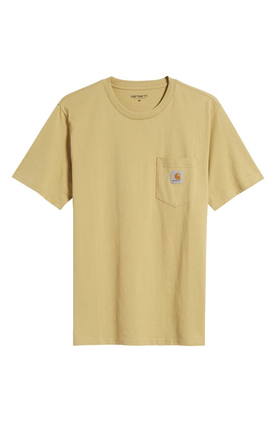 Shop Carhartt Logo Pocket T-shirt In Agate