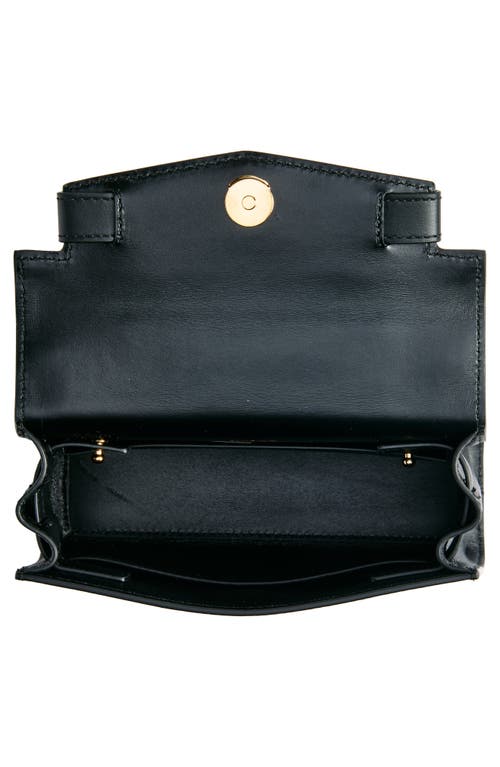 Shop Versace Medusa Leather Top Handle Bag In Black- Gold