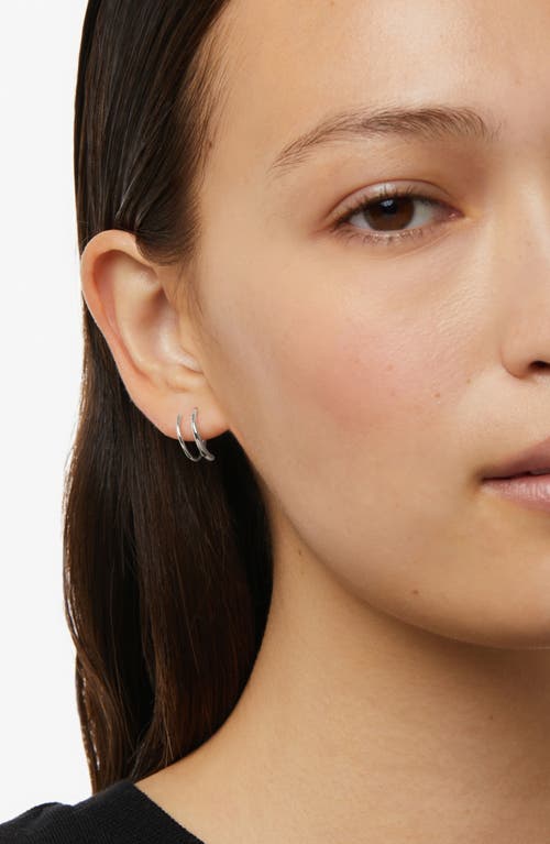 Shop Ana Luisa Double Hoop Earrings In Silver