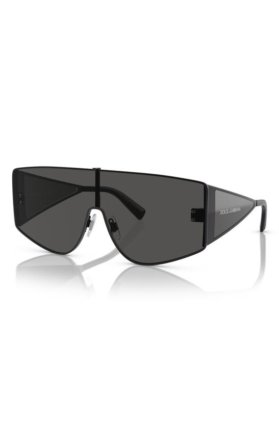 Shop Dolce & Gabbana Shield Sunglasses In Black