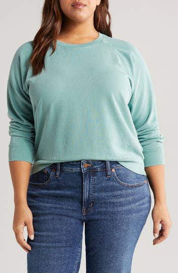 Treasure & Bond Shrunken Crewneck Sweatshirt In Green Seaglass