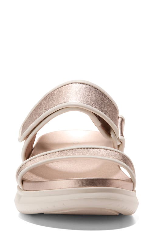 Shop Cole Haan Originalgrand Meritt Flatform Sandal In Rose Gold Talca/ivory
