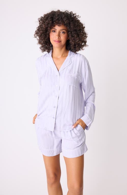 Shop Pj Salvage Sunday Sateen Short Pajamas In Soft Orchid