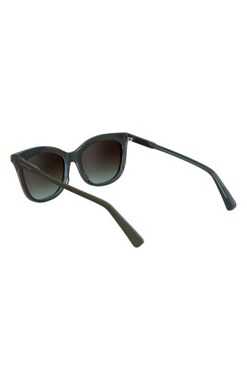 Longchamp 53mm Gradient Cat Eye Sunglasses In Olive/azure