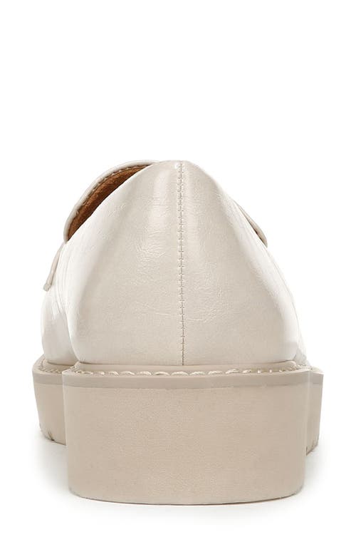 Naturalizer Expert Lug Sole Loafers In Porcelain Faux Leather