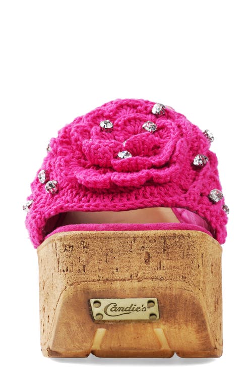 Shop Candies Candie's Mulani Platform Wedge Sandal In Fuchsia