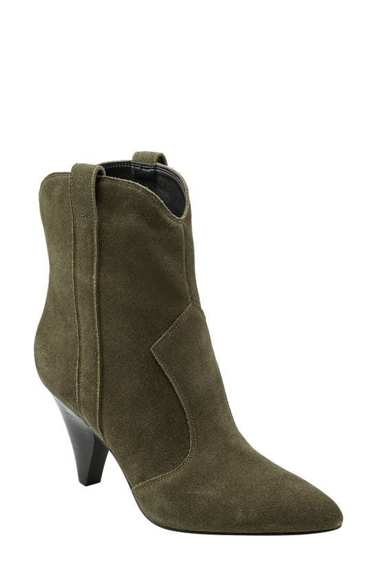 Marc Fisher Ltd Carissa Western Bootie In Dark Green
