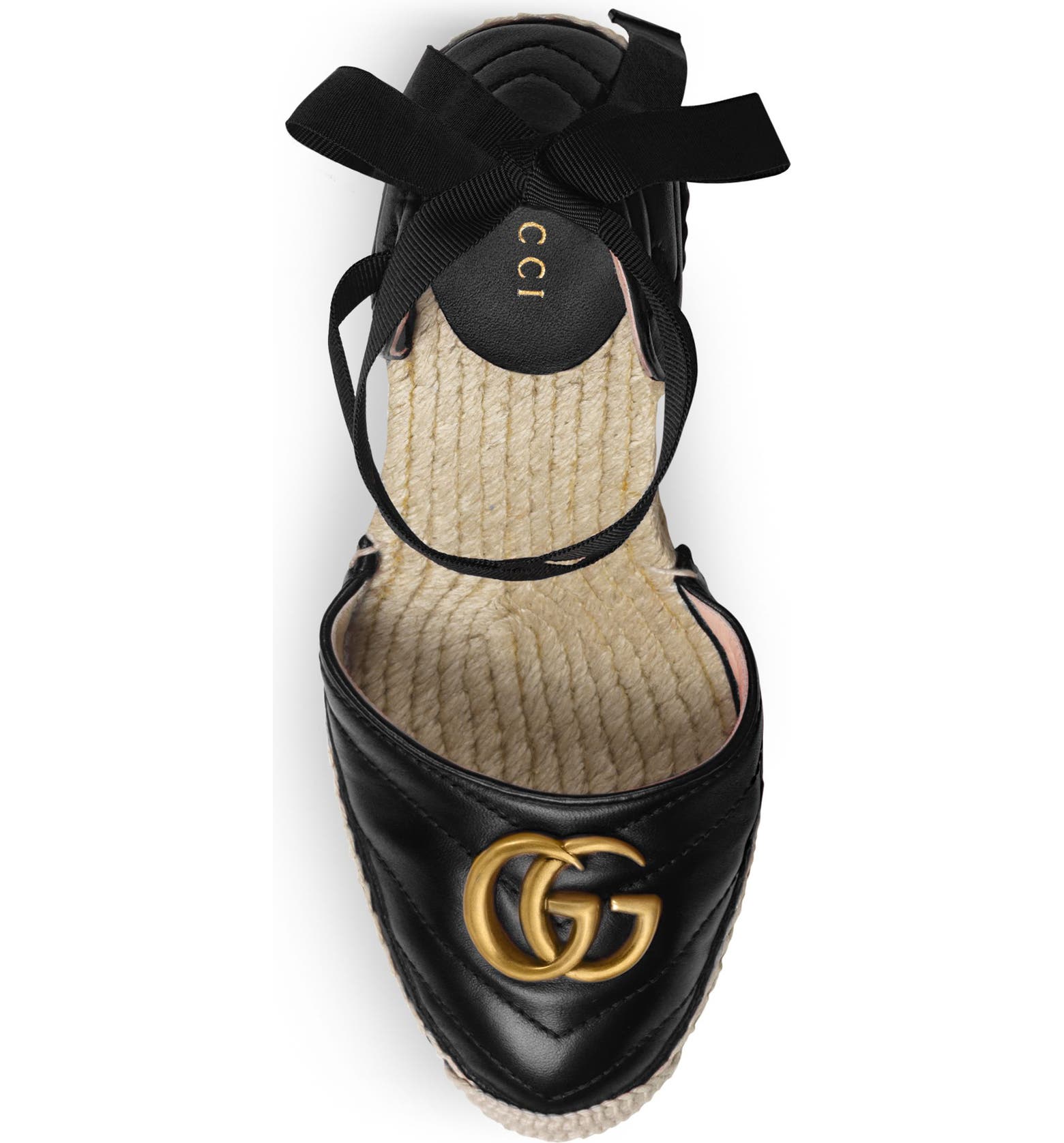 Gucci Palmyra Ankle Tie Espadrille Wedge (Women) | Nordstrom