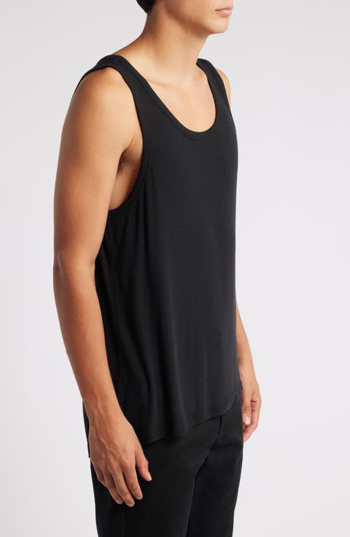 Shop Atm Anthony Thomas Melillo Modal Rib Tank In Black