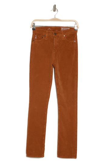 AG AG MARI HIGH WAIST SLIM ANKLE STRAIGHT LEG CORDUROY PANTS