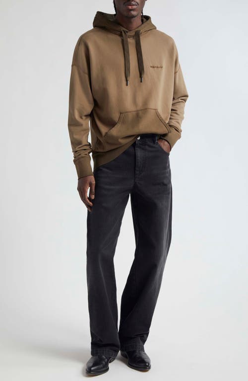 Shop Isabel Marant Malek Oversize Ombré Pullover Hoodie In Khaki