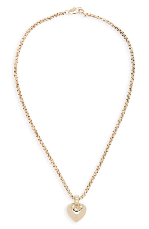 Laura Lombardi Chiara Heart Pendant Necklace in Gold