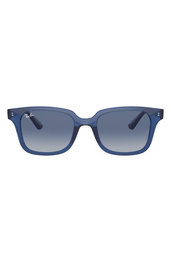 Ray Ban Junior Wayfarer 48mm Sunglasses In Transparent Blue Grey Gradient