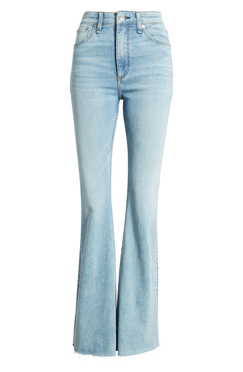 rag & bone Casey Raw Hem High Waist Flare Jeans | Nordstrom