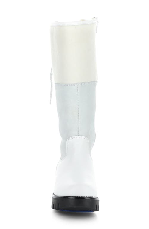 Shop Bos. & Co. Goose Primaloft® Waterproof Boiled Wool Mid Calf Boot In White/ice/marble Rio