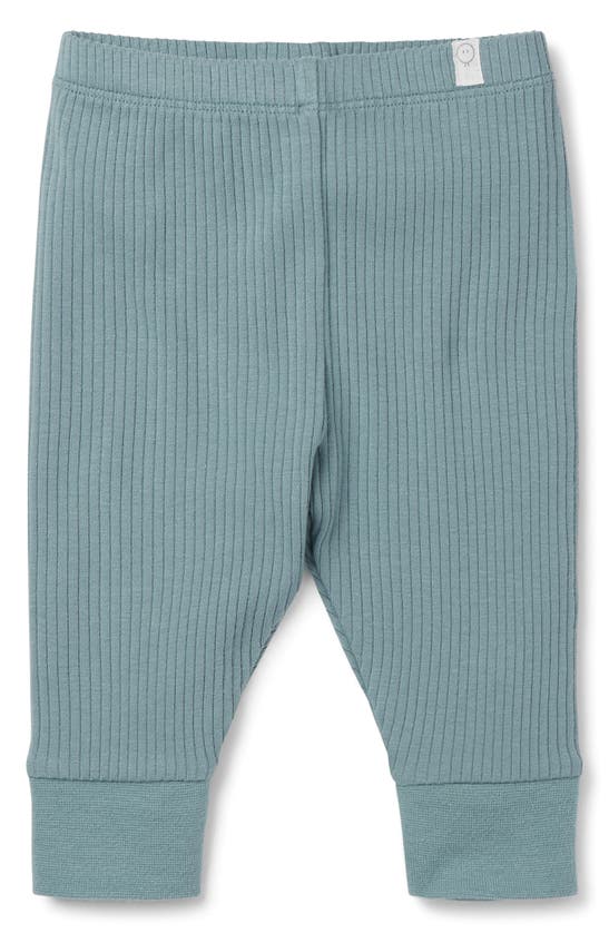 Shop Mori Rib Fitted Two-piece Pajamas In Ribbed Sky