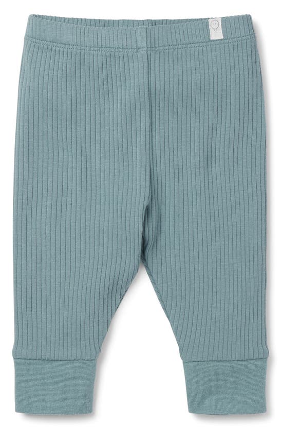 Mori Rib Fitted Two-piece Pajamas In Ribbed Sky