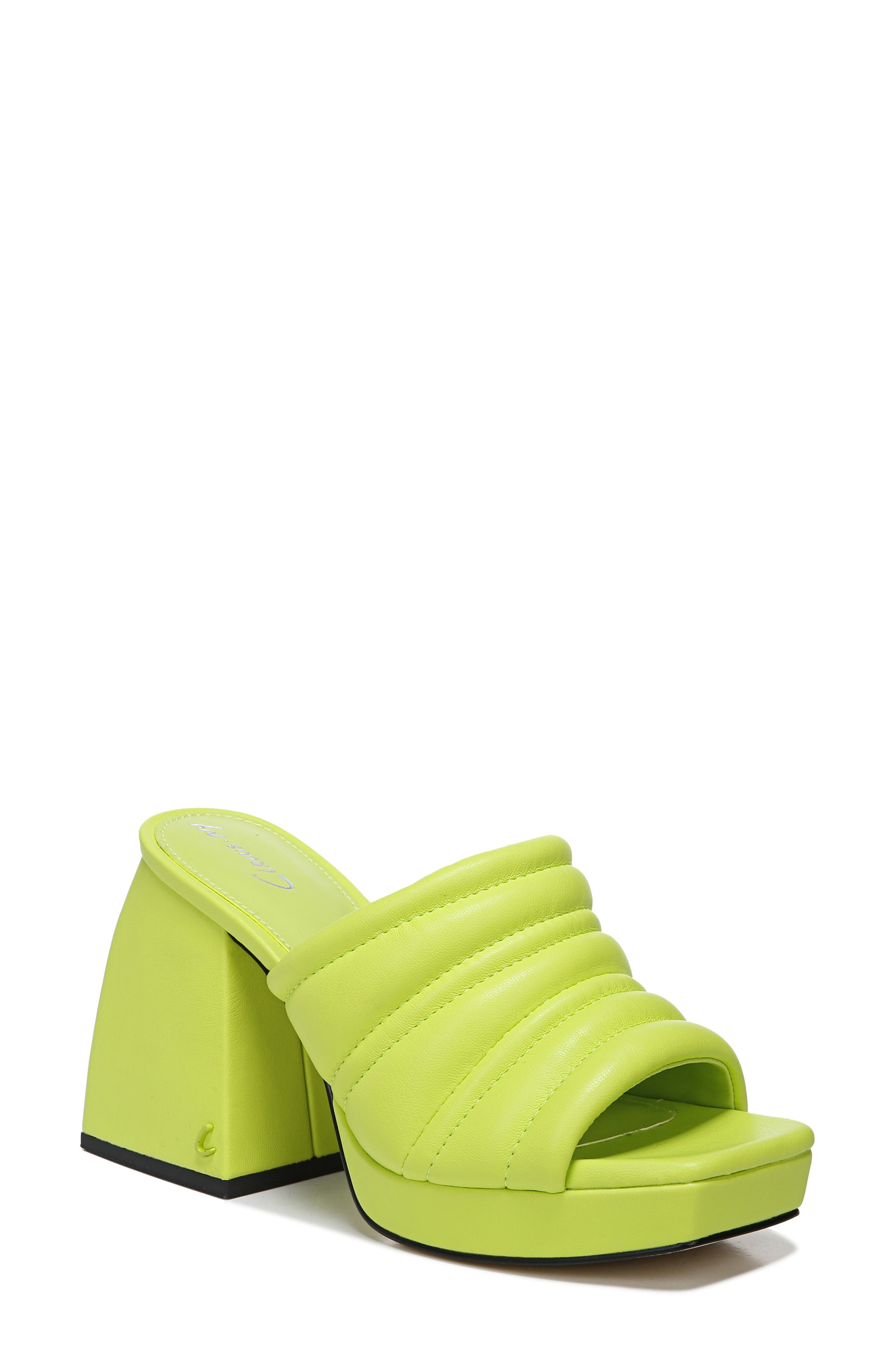 lime green platform sandals