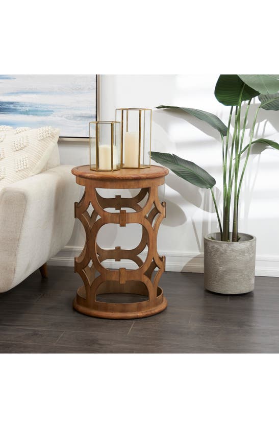 Shop Ginger Birch Studio Wood Accent Table In Brown