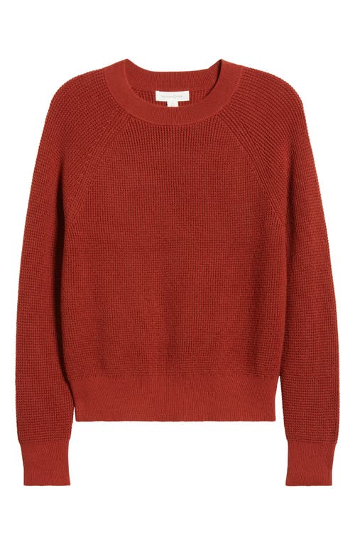 Shop Treasure & Bond Thermal Knit Cotton Sweater In Rust Hills