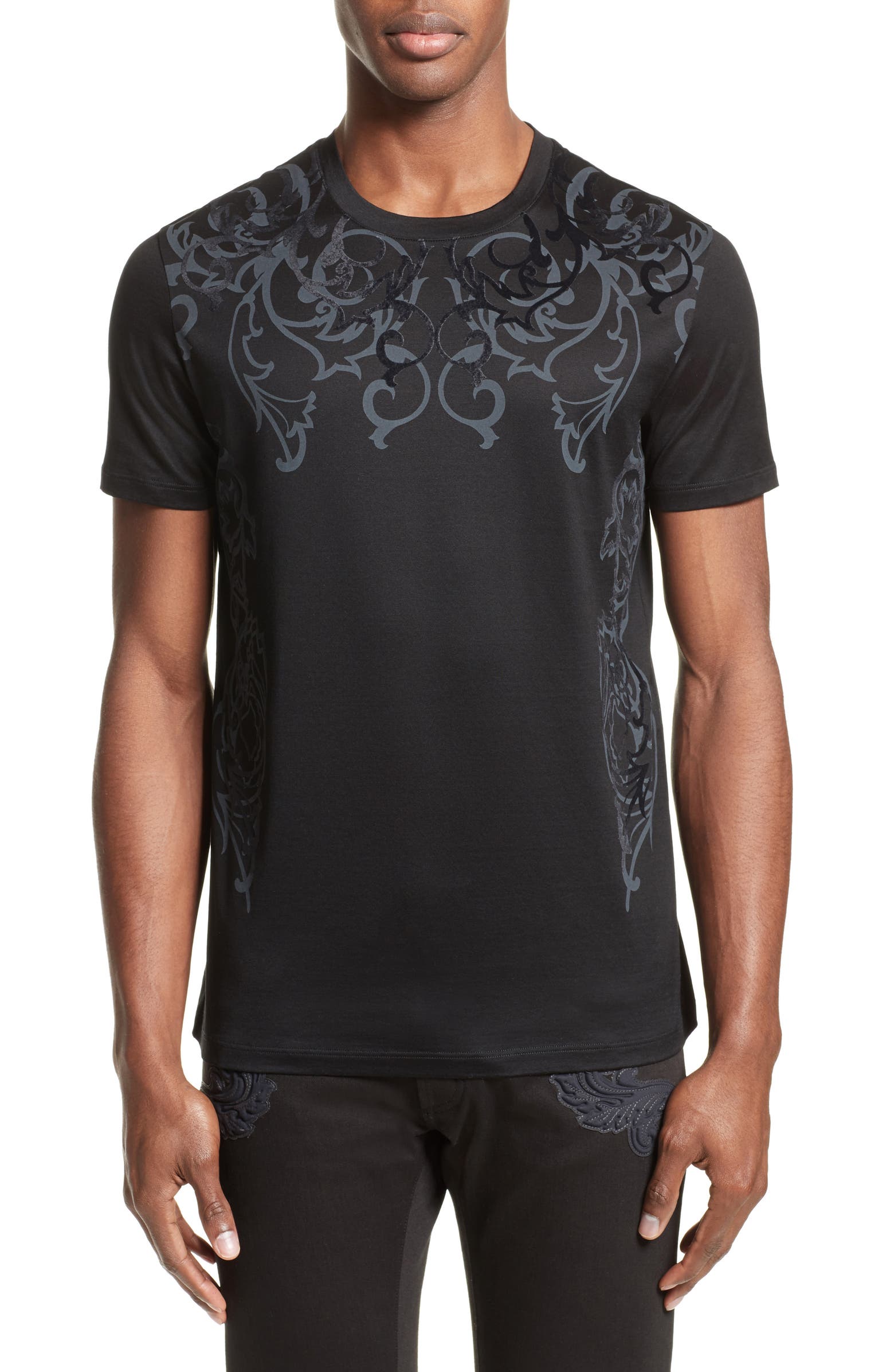 Versace Collection Flocked Baroque T-Shirt | Nordstrom