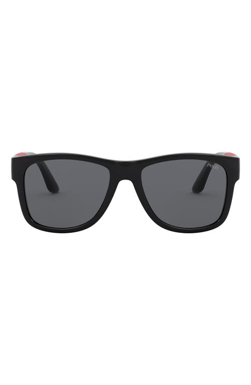 54mm Rectangular Sunglasses in Black