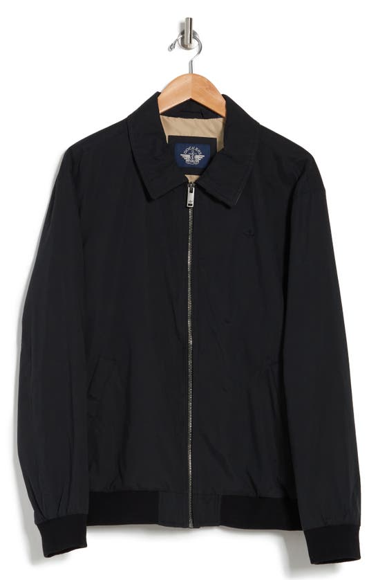 Dockers Micro Twill Golf Bomber Jacket In Black